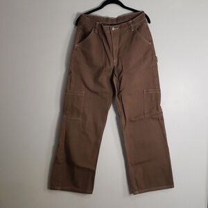 Refuge high rise carpenter cargo jeans brown medium 15.5” waist